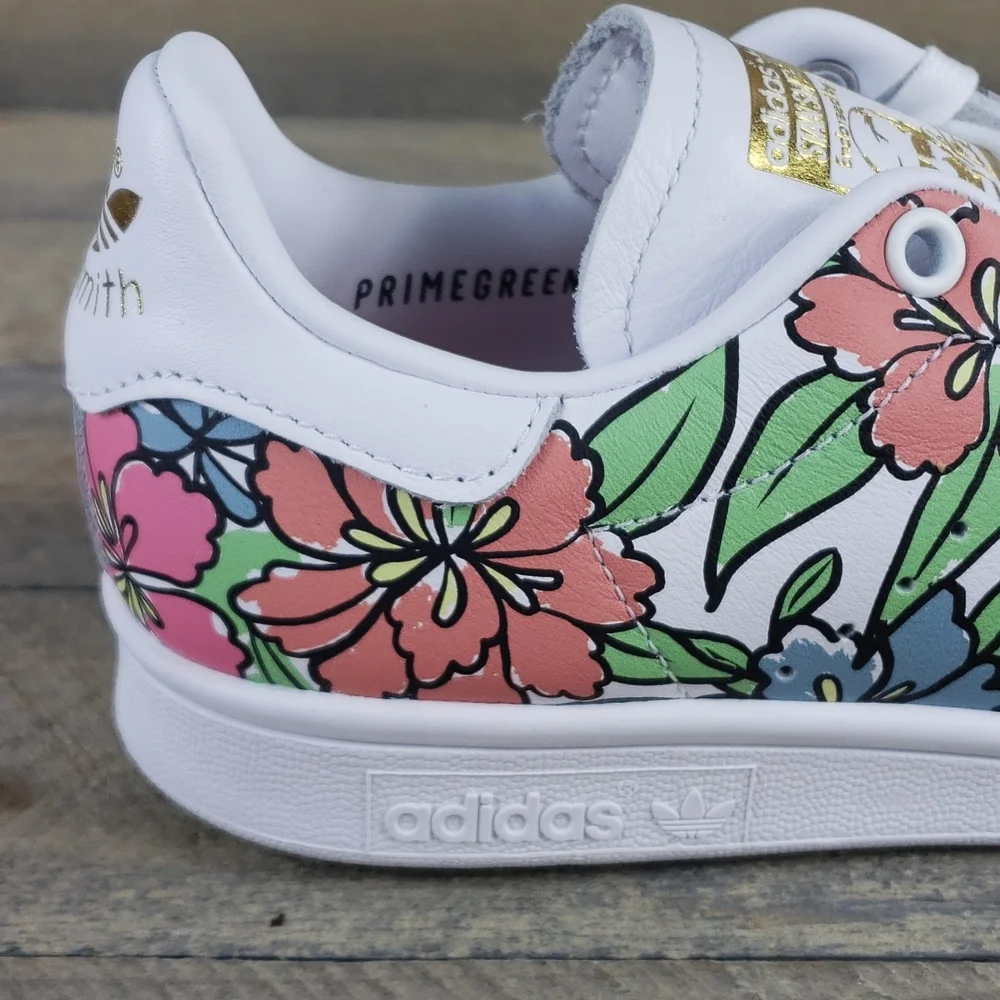 adidas Women's Stan Smith Leather All Over Floral Print Sneakers